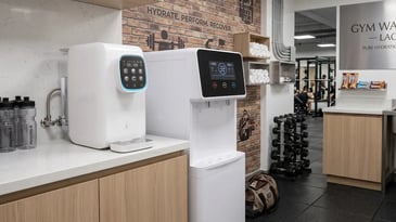 An iClear desktop and office use purifier in a commercial environment.